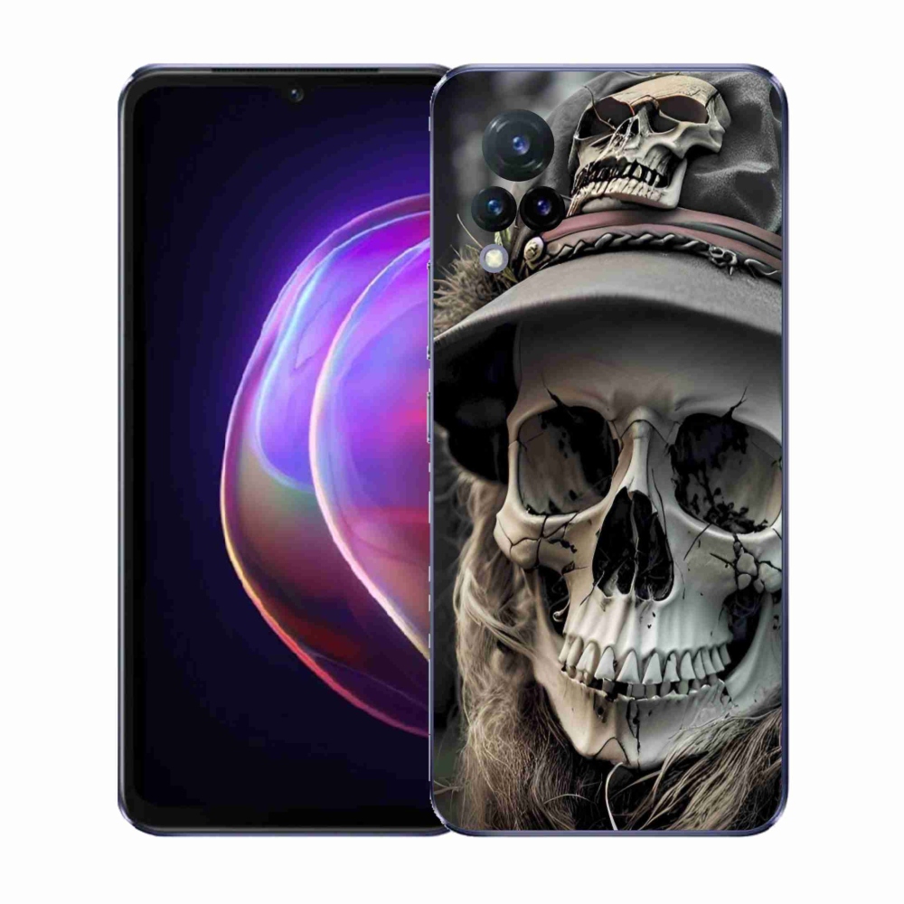 Gelový kryt mmCase na Vivo V21 4G/5G - temná lebka