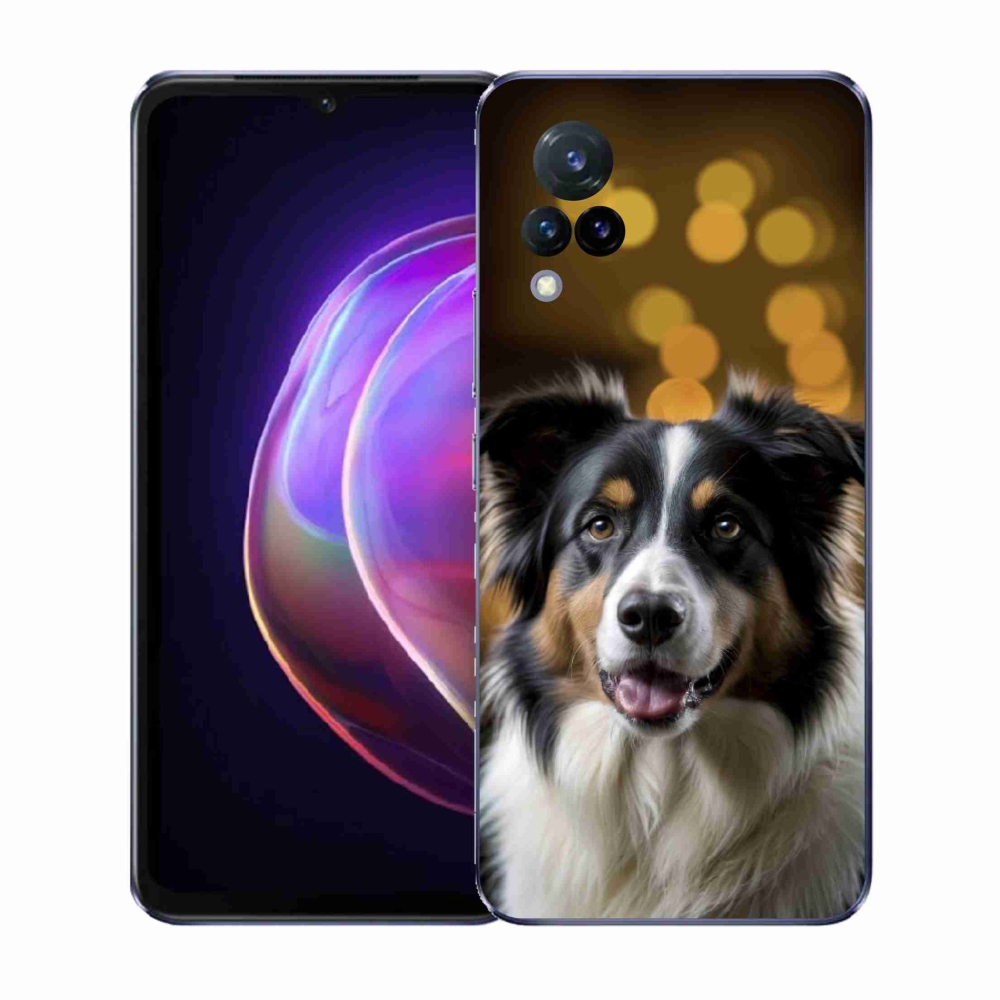 Gelový kryt mmCase na Vivo V21 4G/5G - usměvavý australský ovčák