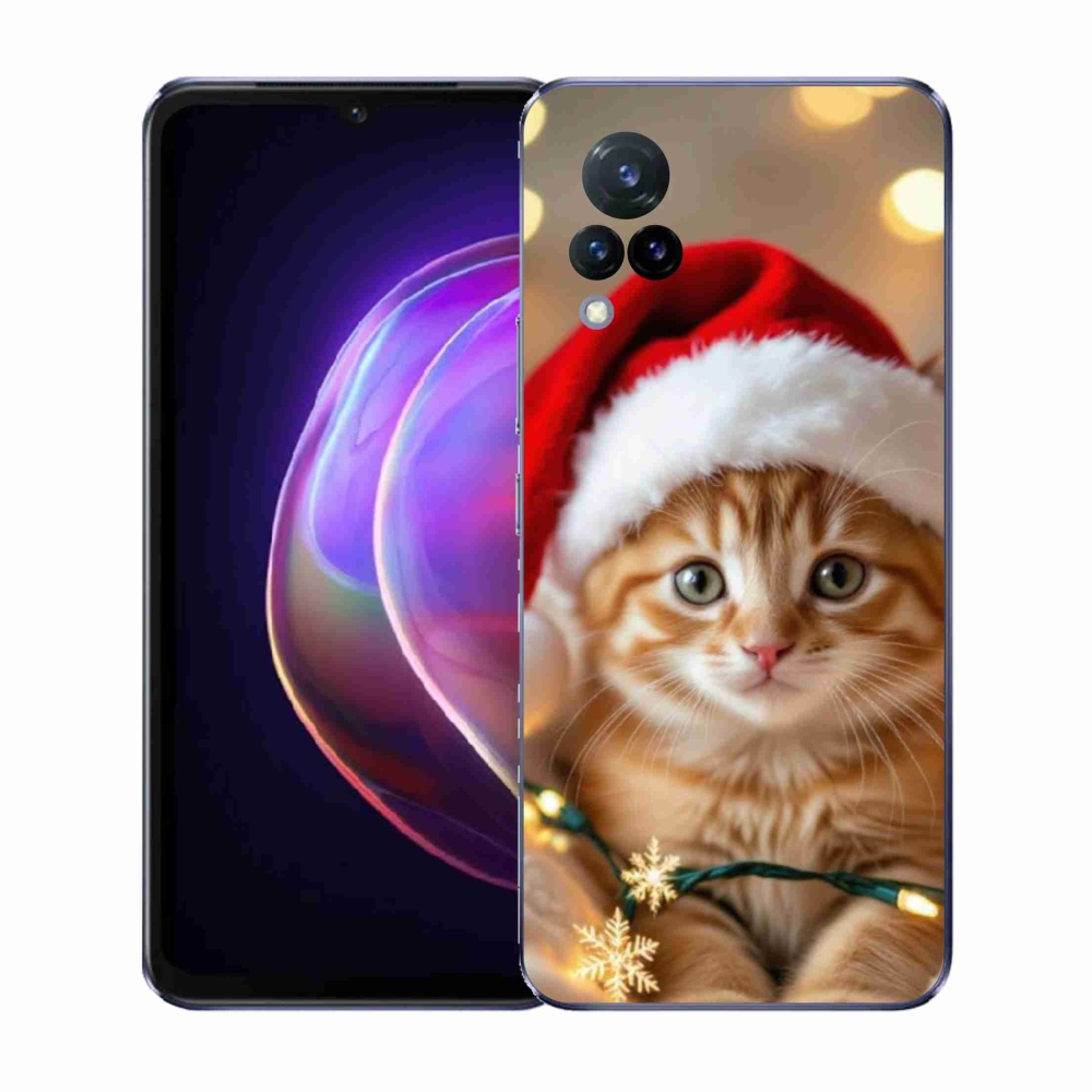 Gelový kryt mmCase na Vivo V21 4G/5G - vánoční kotě