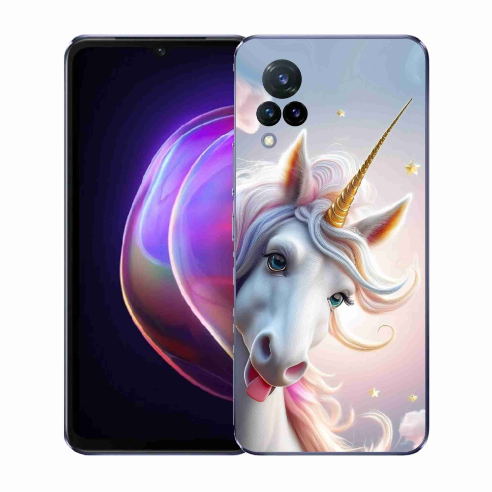 Gelový kryt mmCase na Vivo V21 4G/5G - veselý jednorožec
