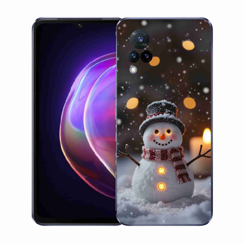 Gelový kryt mmCase na Vivo V21 4G/5G - veselý sněhulák