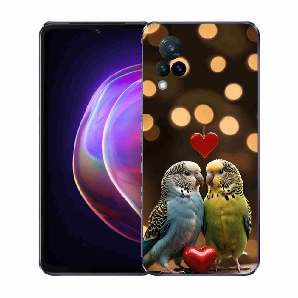 Gelový kryt mmCase na Vivo V21 4G/5G - zamilovaní papoušci