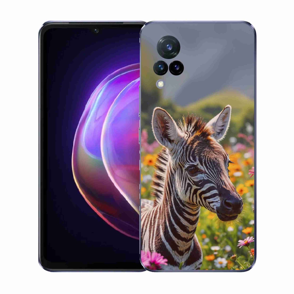 Gelový kryt mmCase na Vivo V21 4G/5G - zebra na louce