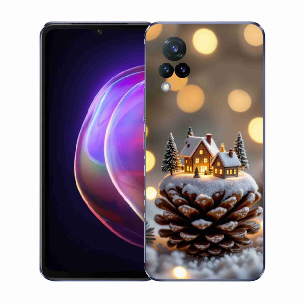 Gelový kryt mmCase na Vivo V21 4G/5G - zimní vesnička