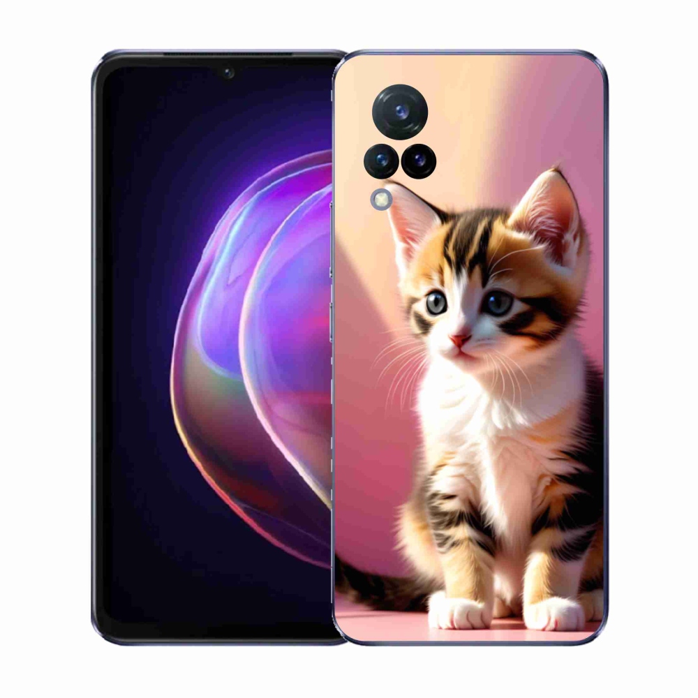 Gelový kryt mmCase na Vivo V21 4G/5G - zvědavé kotě 2