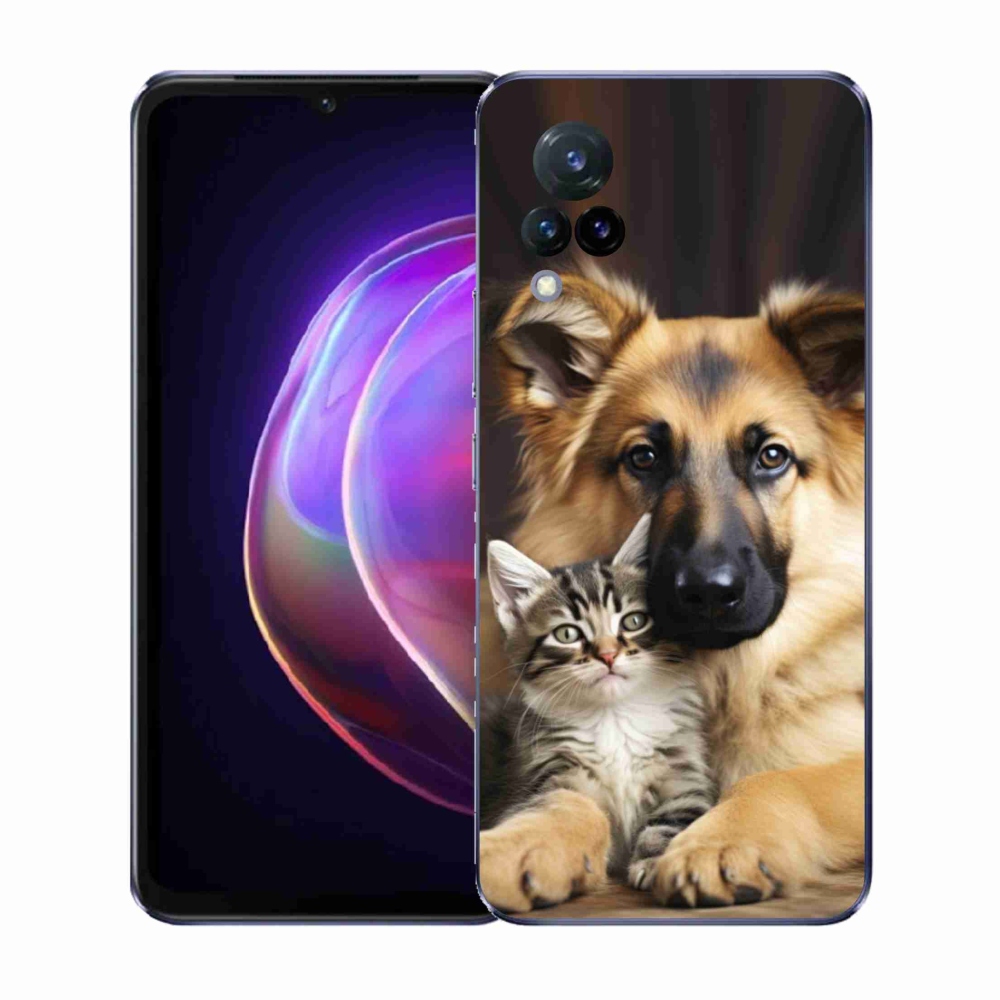 Gelový kryt mmCase na Vivo V21 4G/5G - zvířecí přátelství