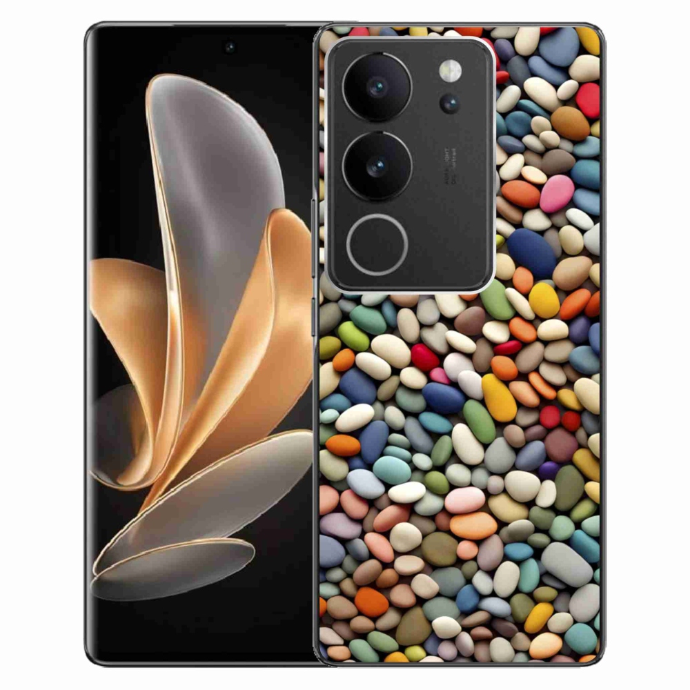 Gelový kryt mmCase na Vivo V29 5G - barevné kamínky 2