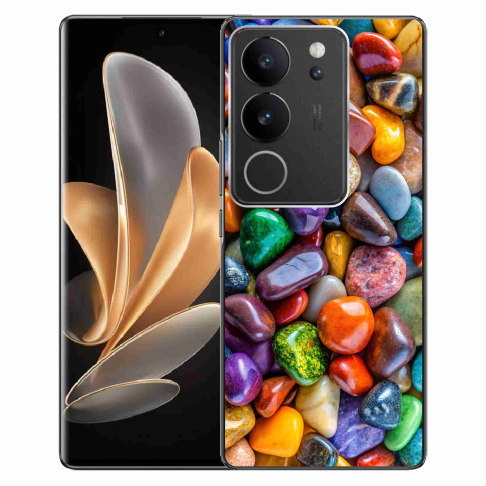 Gelový kryt mmCase na Vivo V29 5G - barevné kamínky
