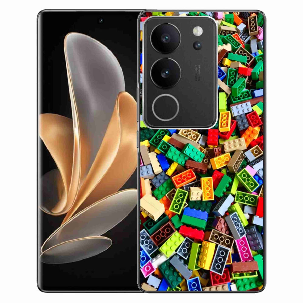 Gelový kryt mmCase na Vivo V29 5G - barevné stavební kostky