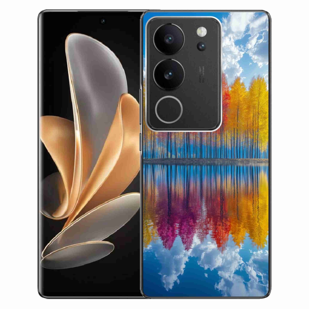 Gelový kryt mmCase na Vivo V29 5G - barevné stromy