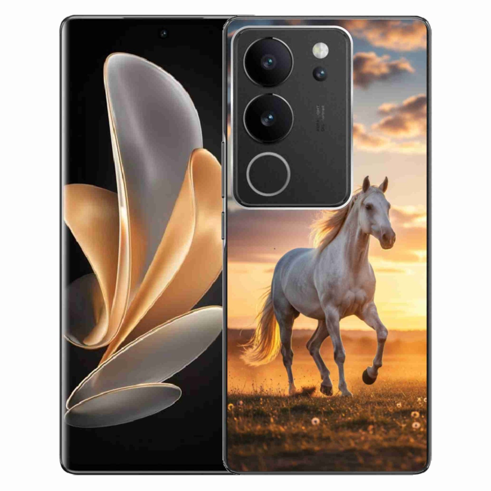 Gelový kryt mmCase na Vivo V29 5G - běžící bílý kůň 2
