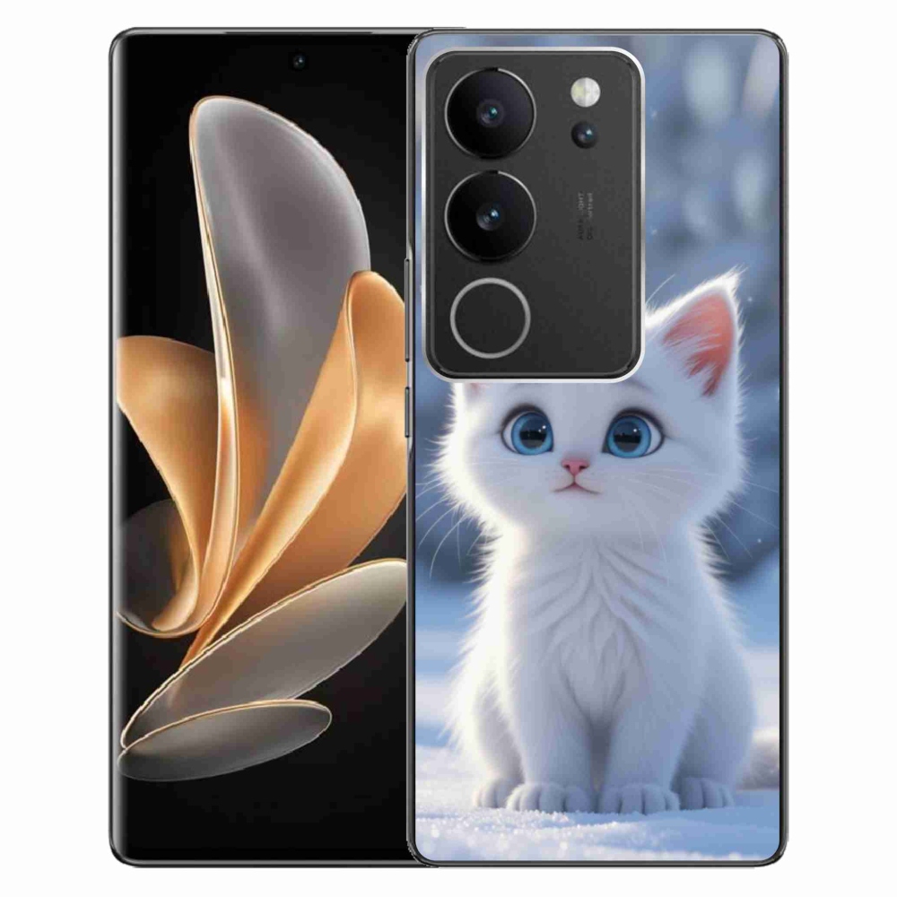 Gelový kryt mmCase na Vivo V29 5G - bílé kotě 3