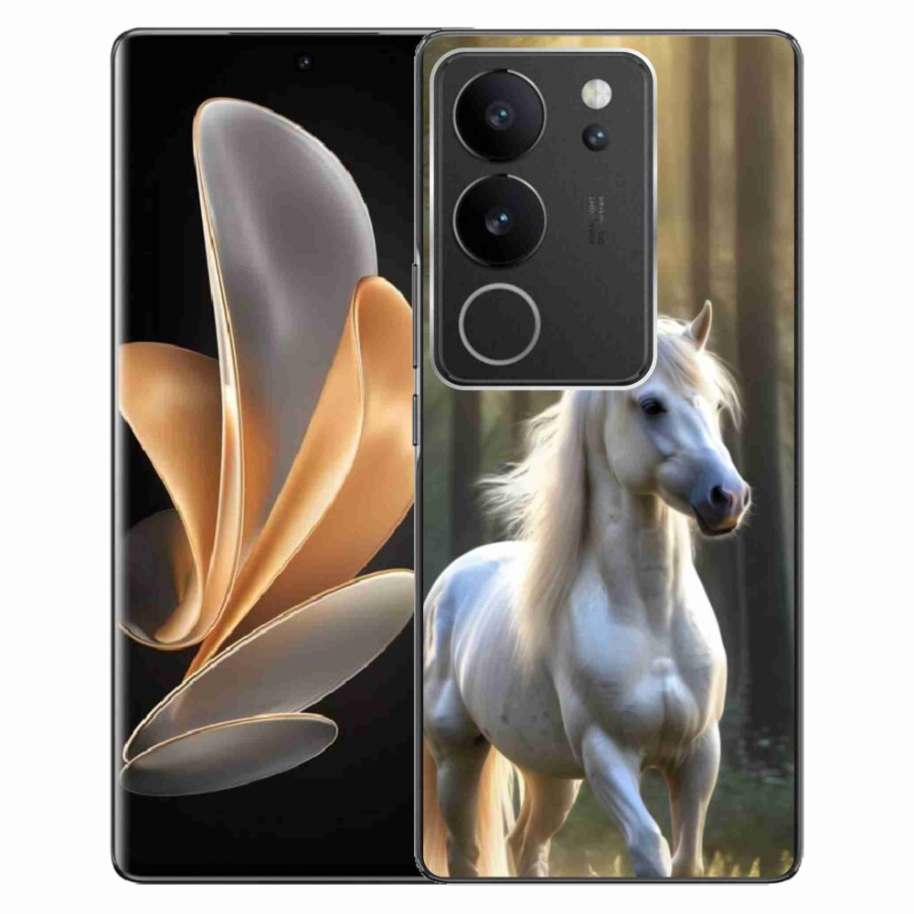 Gelový kryt mmCase na Vivo V29 5G - bílý kůň 3