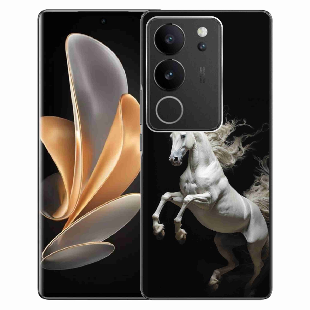 Gelový kryt mmCase na Vivo V29 5G - bílý kůň 4