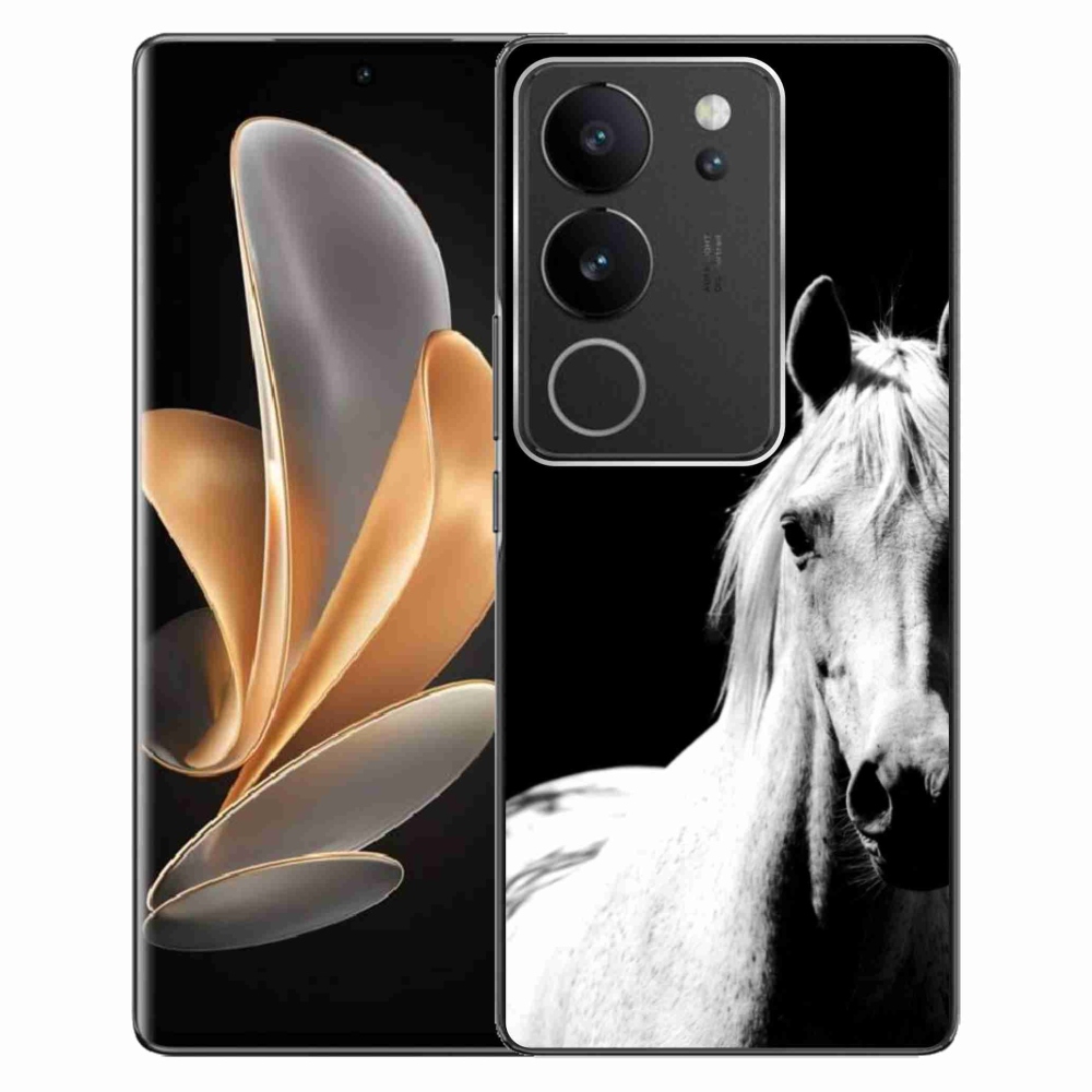 Gelový kryt mmCase na Vivo V29 5G - bílý kůň 5