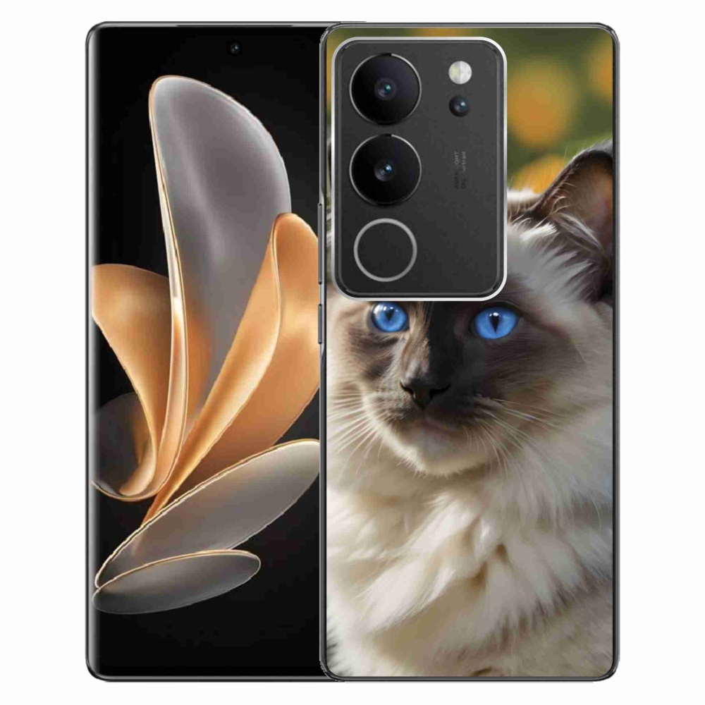 Gelový kryt mmCase na Vivo V29 5G - bílý ragdoll