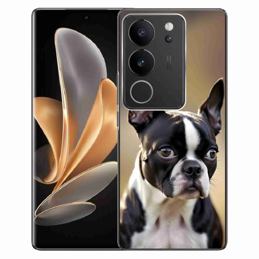 Gelový kryt mmCase na Vivo V29 5G - bostonský teriér
