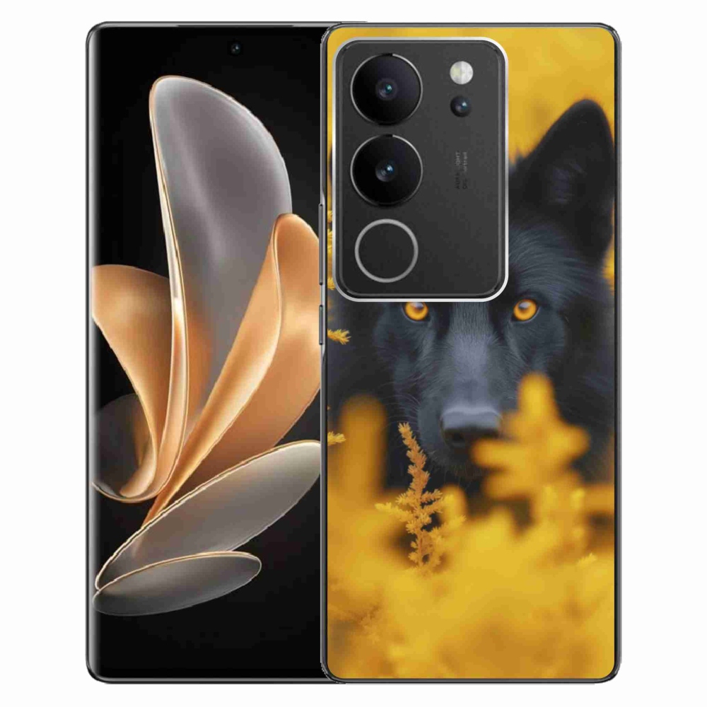 Gelový kryt mmCase na Vivo V29 5G - černý vlk 2