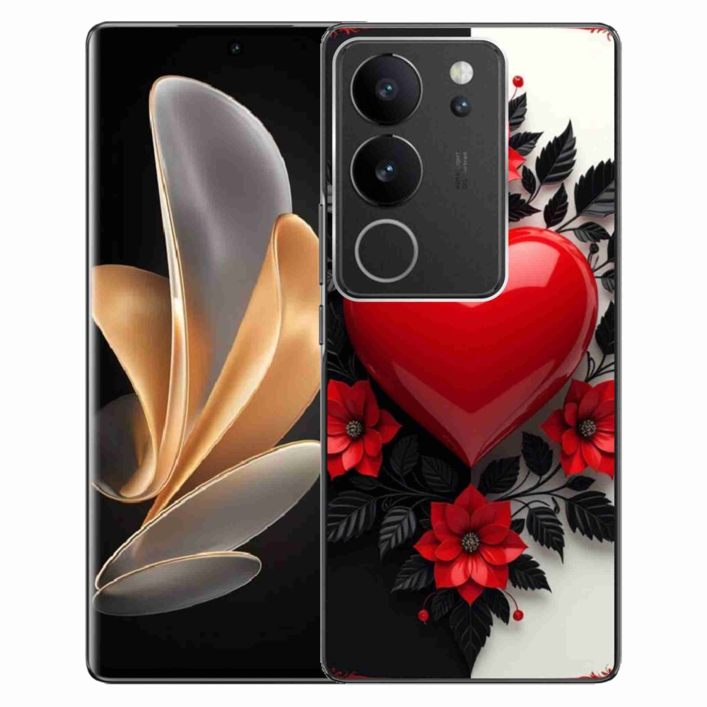 Gelový kryt mmCase na Vivo V29 5G - červené srdce