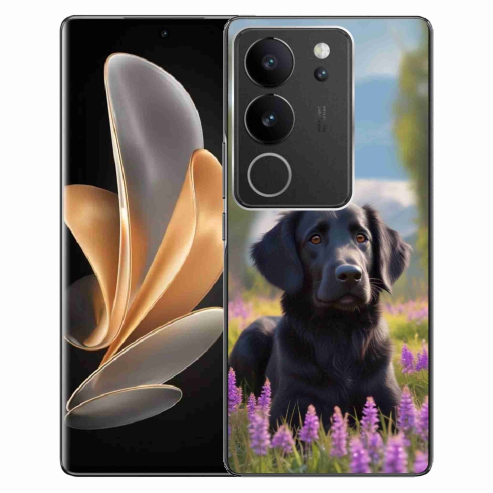 Gelový kryt mmCase na Vivo V29 5G - elegantní černý retrívr