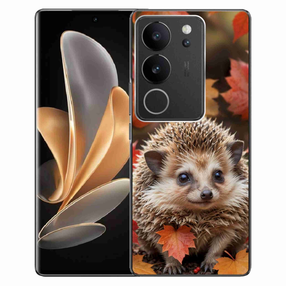 Gelový kryt mmCase na Vivo V29 5G - ježek v listí