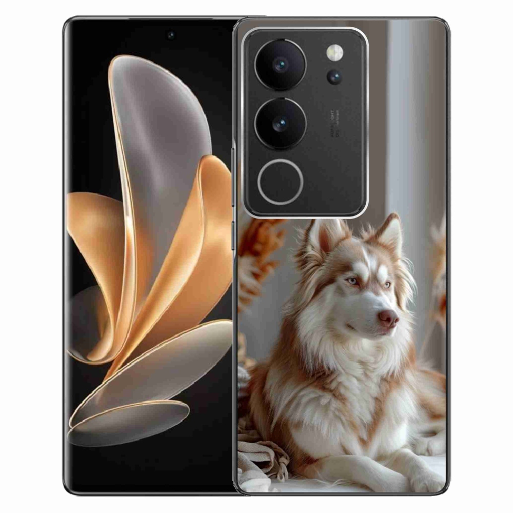 Gelový kryt mmCase na Vivo V29 5G - klidný sibiřský husky