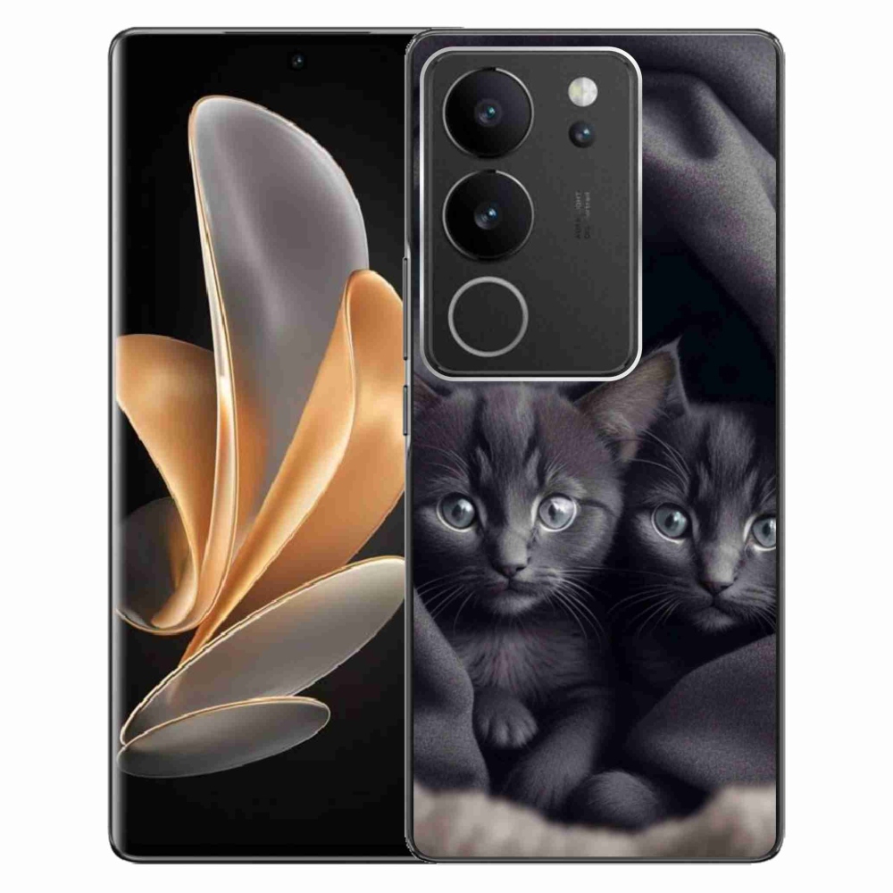 Gelový kryt mmCase na Vivo V29 5G - kočičí duo
