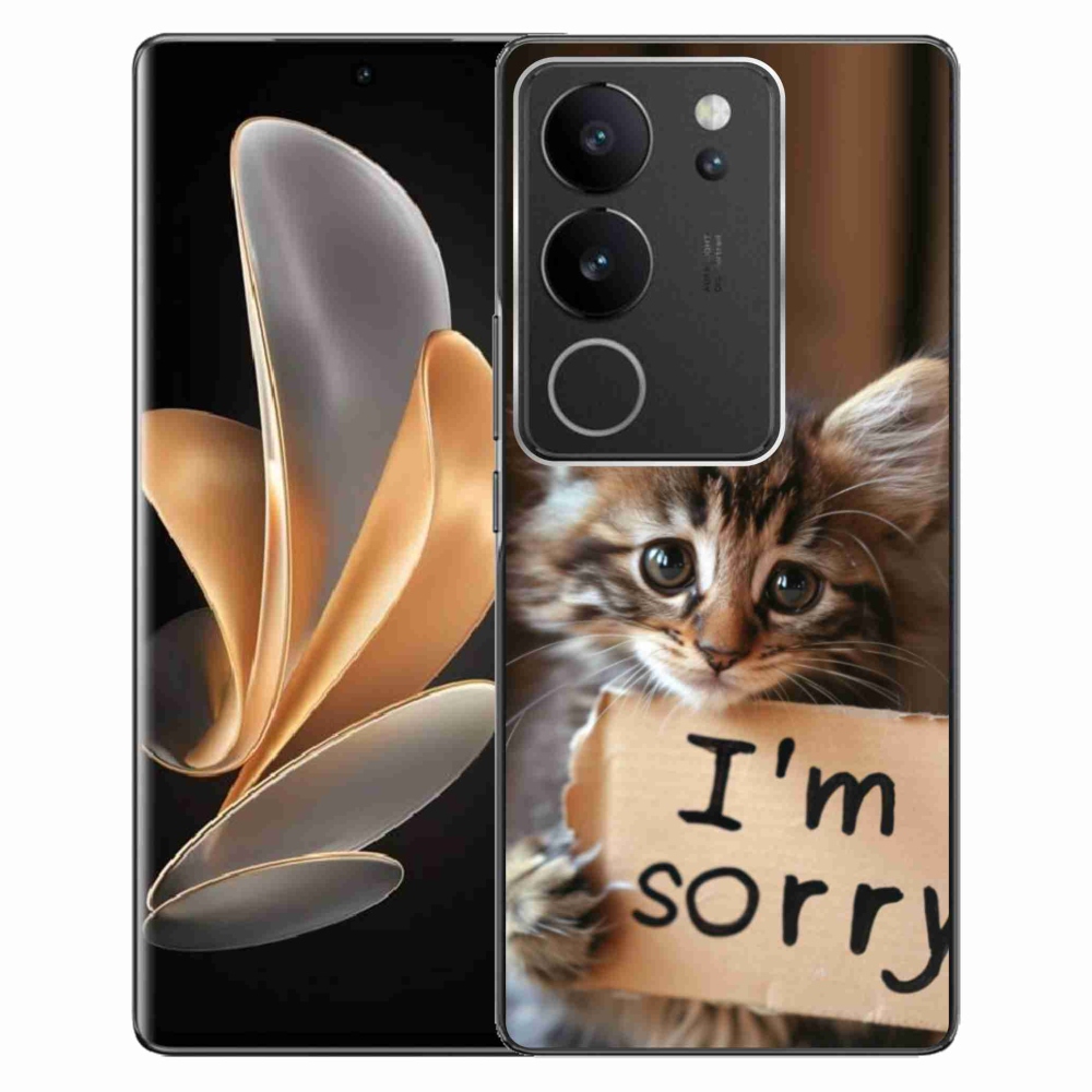 Gelový kryt mmCase na Vivo V29 5G - kočíčí omluva