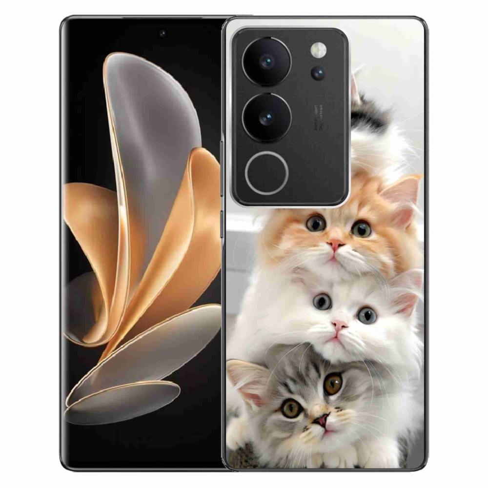 Gelový kryt mmCase na Vivo V29 5G - kočičí parta