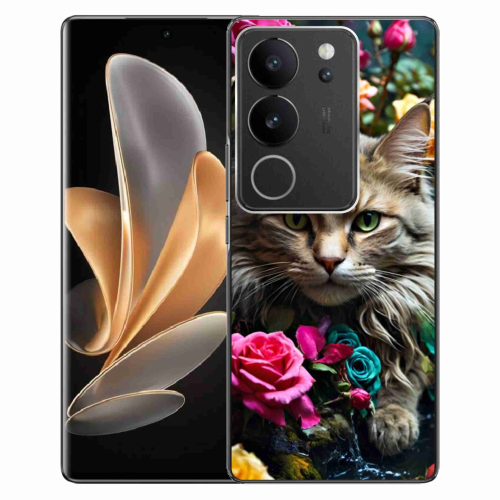 Gelový kryt mmCase na Vivo V29 5G - kočíčí pohled 2