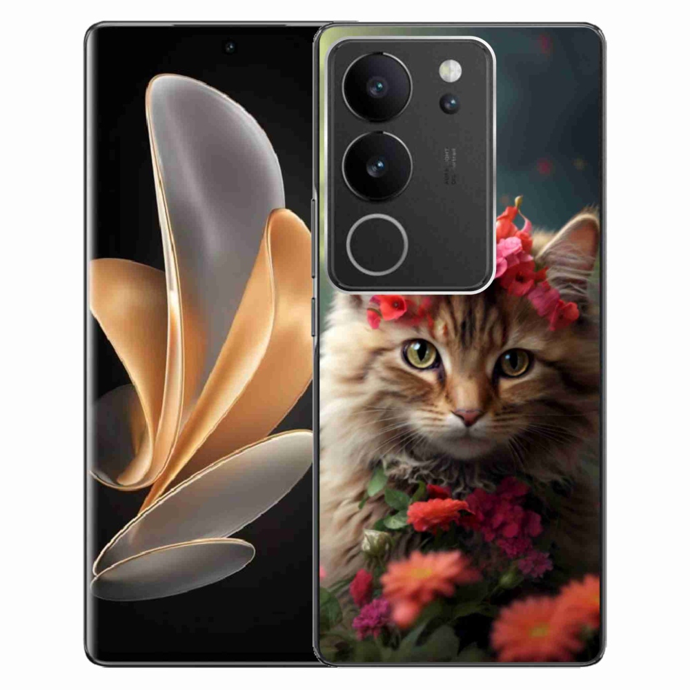Gelový kryt mmCase na Vivo V29 5G - kočíčí princezna