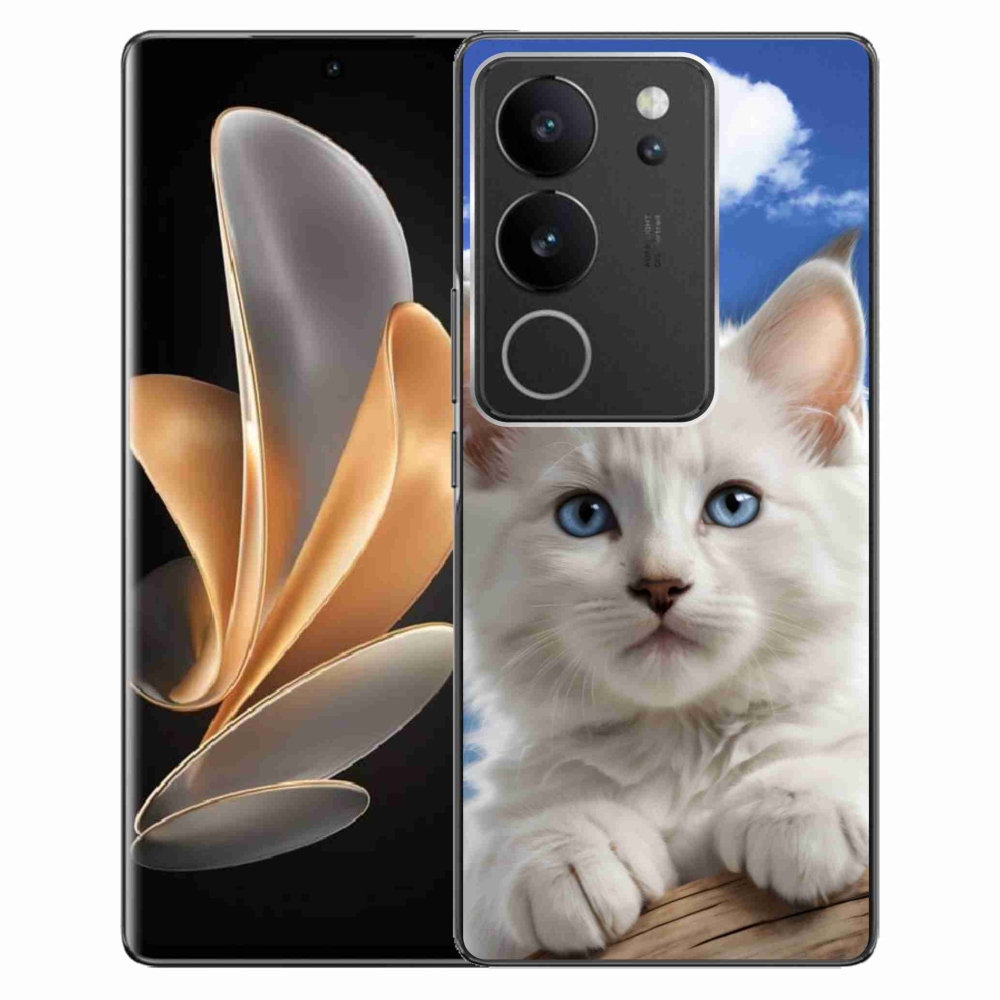 Gelový kryt mmCase na Vivo V29 5G - kotě a oblaka