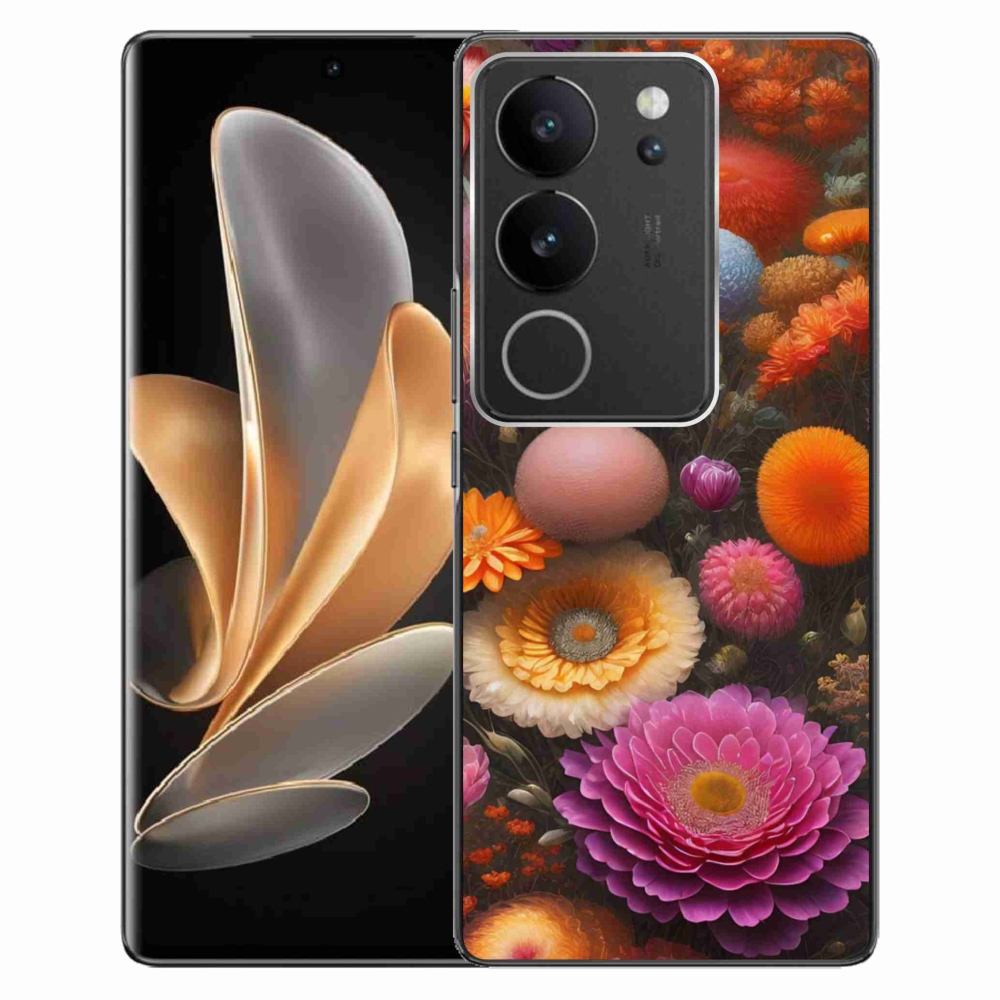 Gelový kryt mmCase na Vivo V29 5G - květinová kompozice