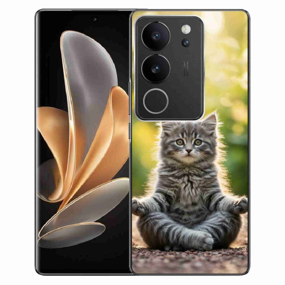 Gelový kryt mmCase na Vivo V29 5G - meditující kotě