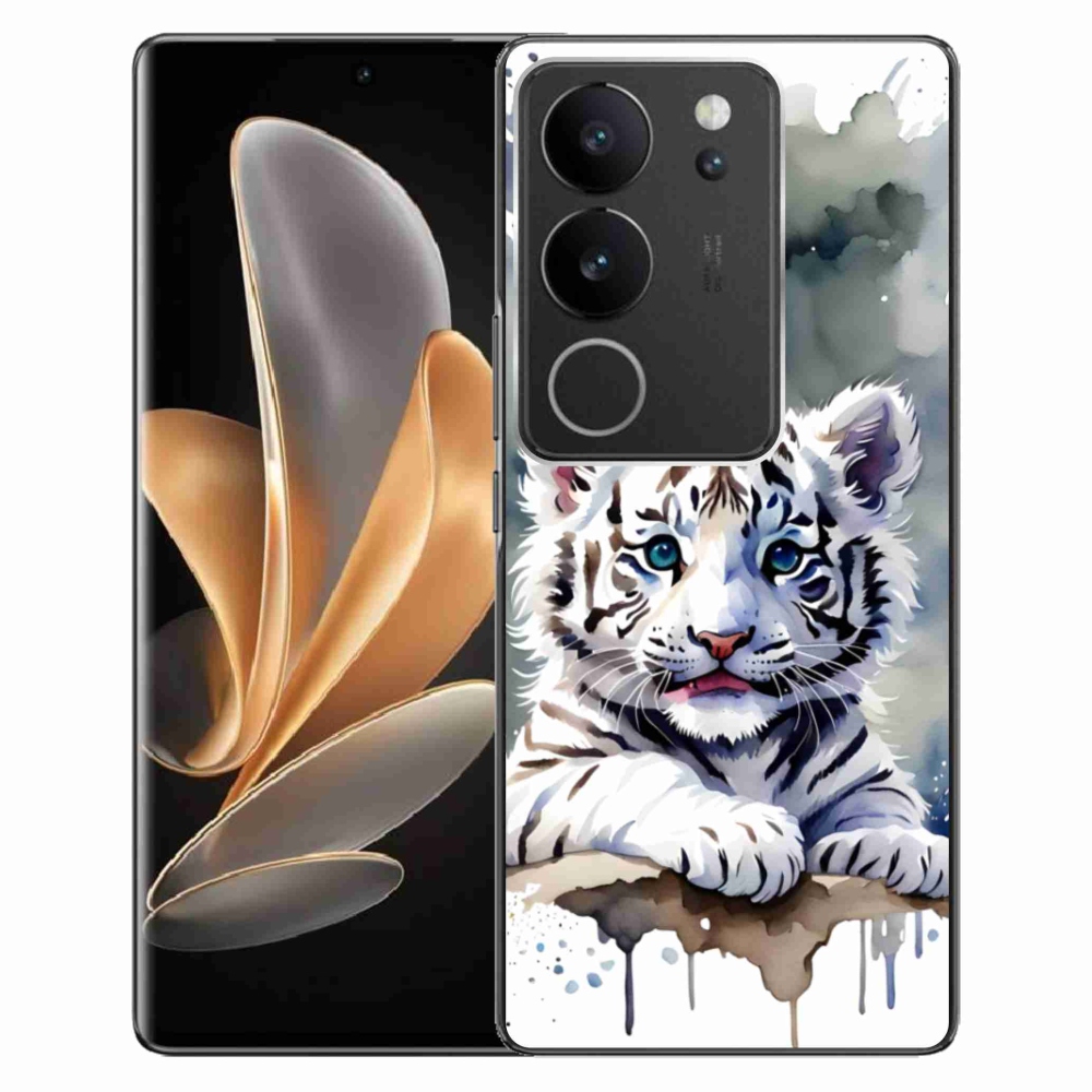 Gelový kryt mmCase na Vivo V29 5G - mládě bílého tygra