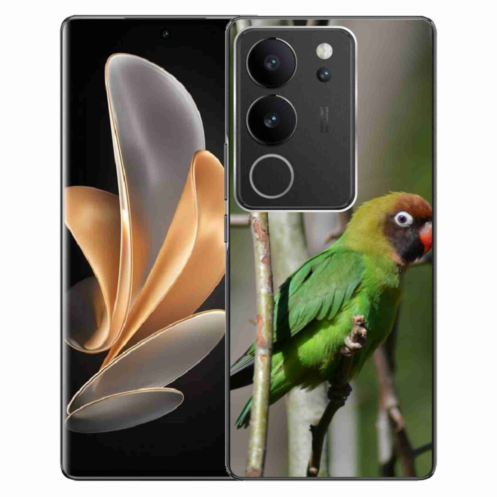 Gelový kryt mmCase na Vivo V29 5G - papoušek agapornis