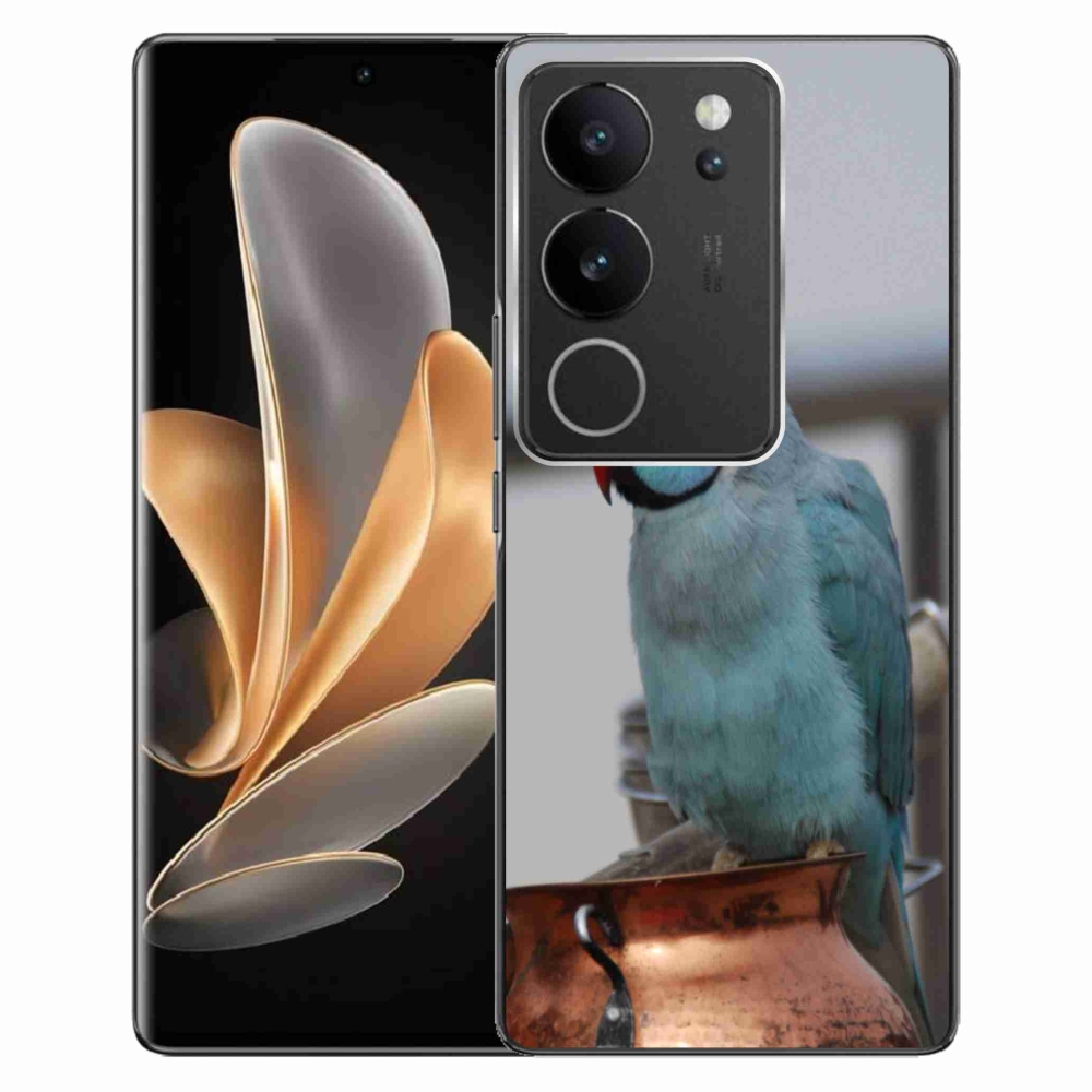 Gelový kryt mmCase na Vivo V29 5G - papoušek alexandr modrý
