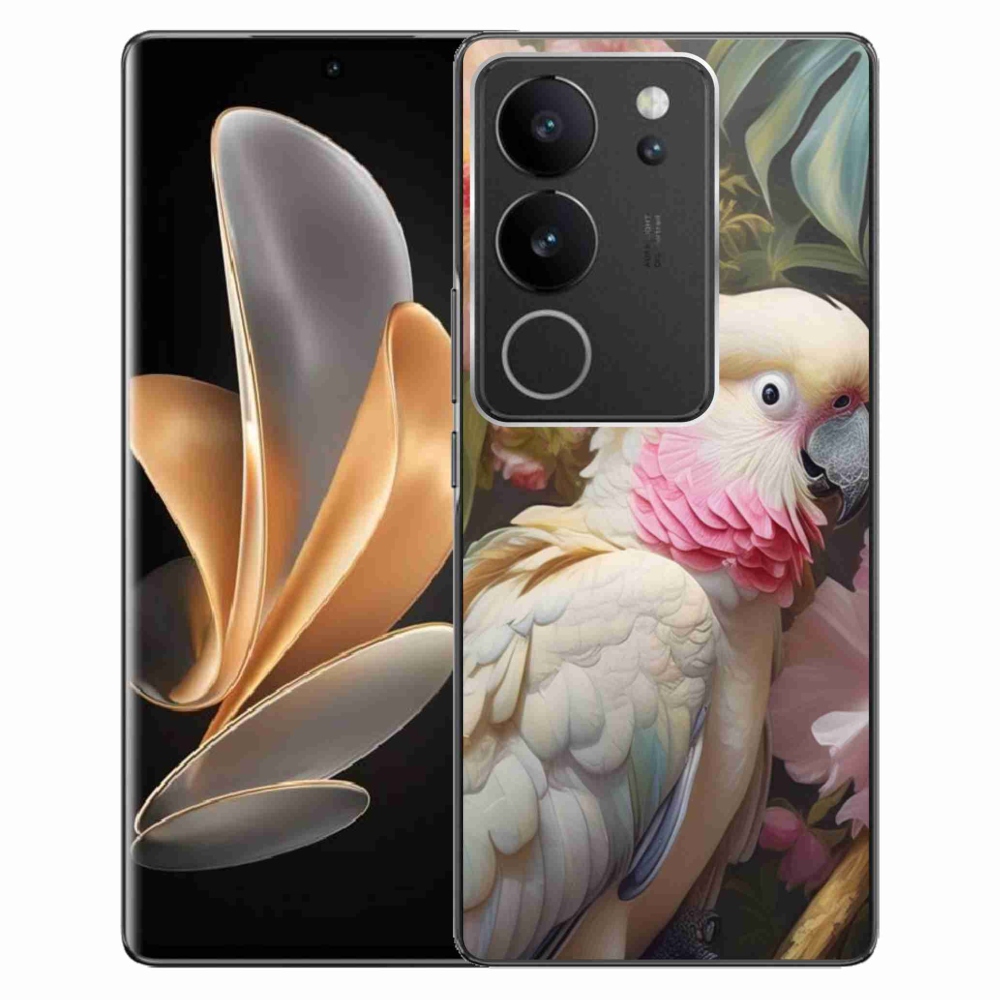 Gelový kryt mmCase na Vivo V29 5G - papoušek kakadu růžový 2