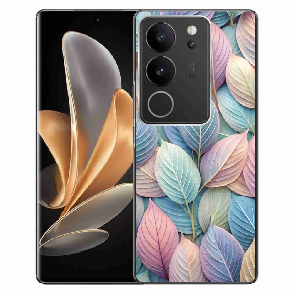 Gelový kryt mmCase na Vivo V29 5G - pastelové listy