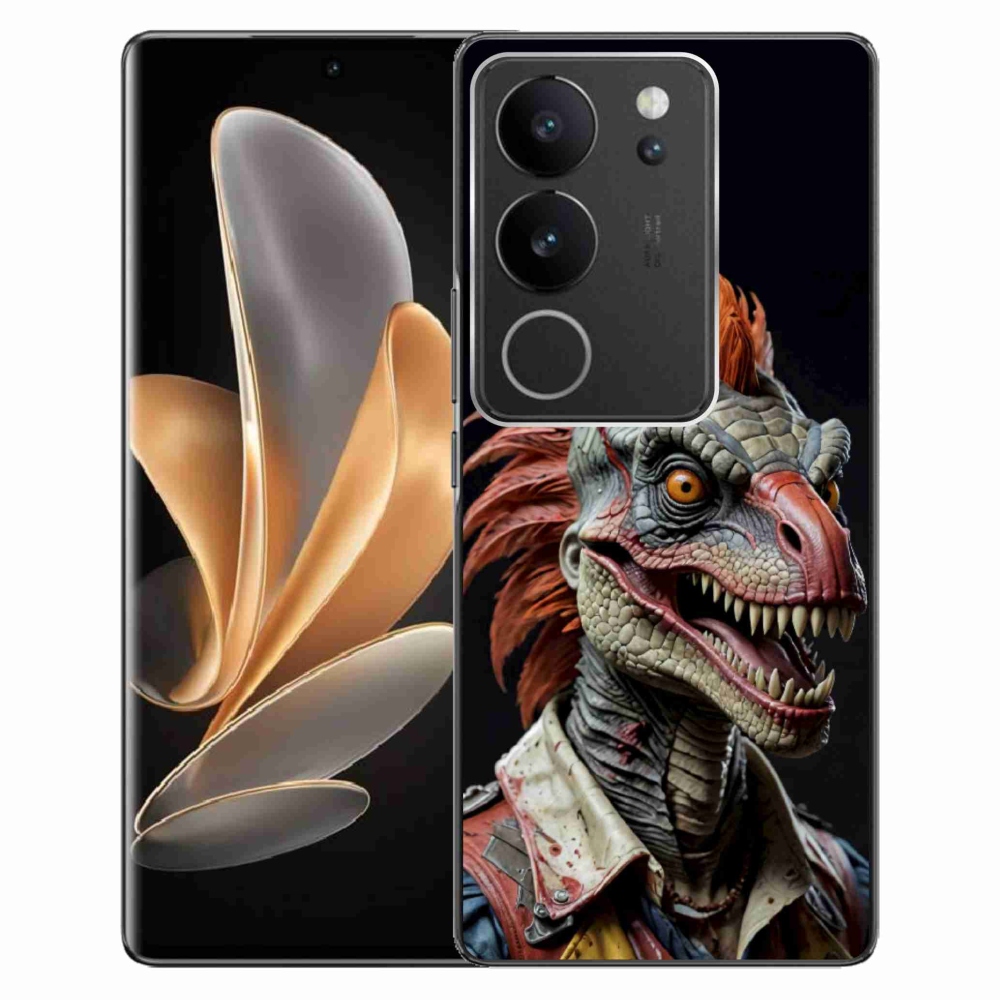 Gelový kryt mmCase na Vivo V29 5G - punk dinosaurus