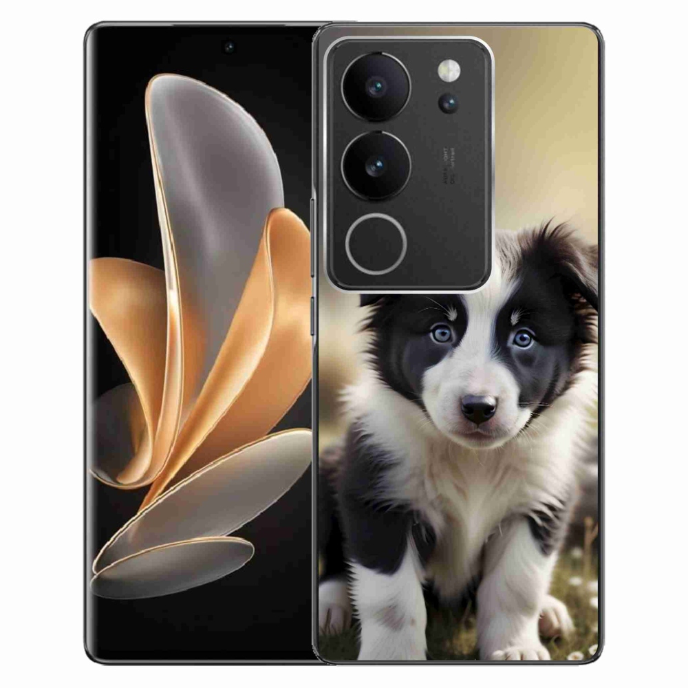 Gelový kryt mmCase na Vivo V29 5G - roztomilá border kolie