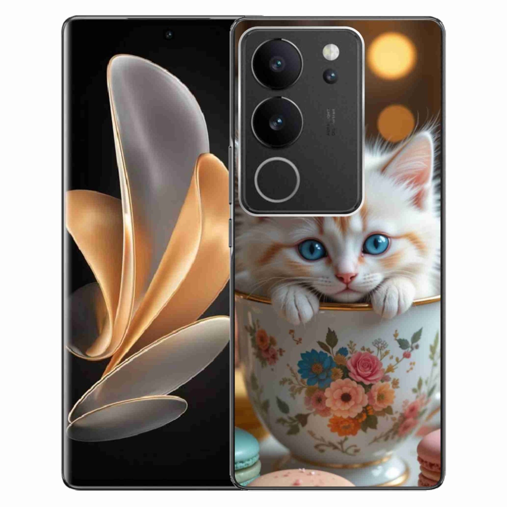 Gelový kryt mmCase na Vivo V29 5G - roztomilé kotě 6