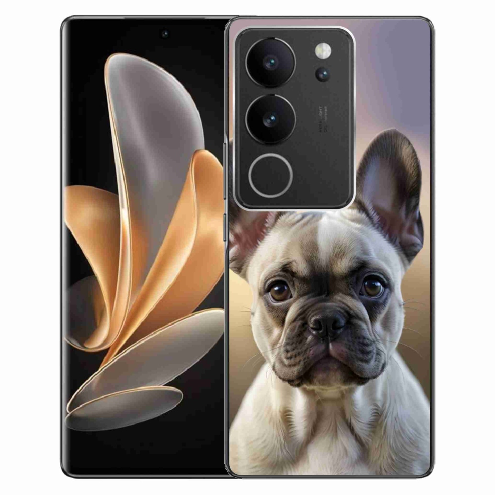 Gelový kryt mmCase na Vivo V29 5G - roztomilý francouzský buldoček