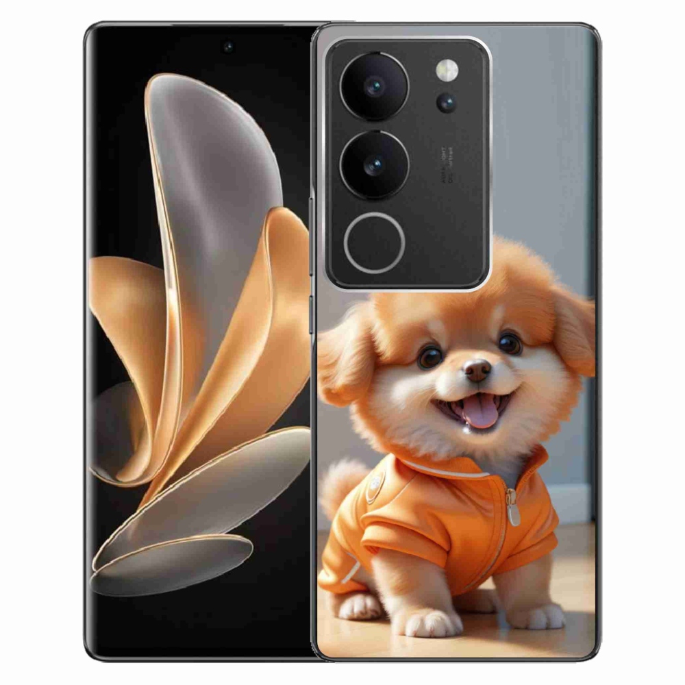 Gelový kryt mmCase na Vivo V29 5G - roztomilý pomeranian v mikině