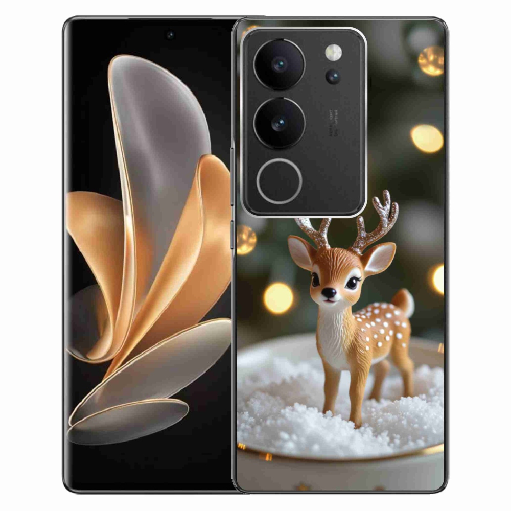 Gelový kryt mmCase na Vivo V29 5G - roztomilý vánoční jelen