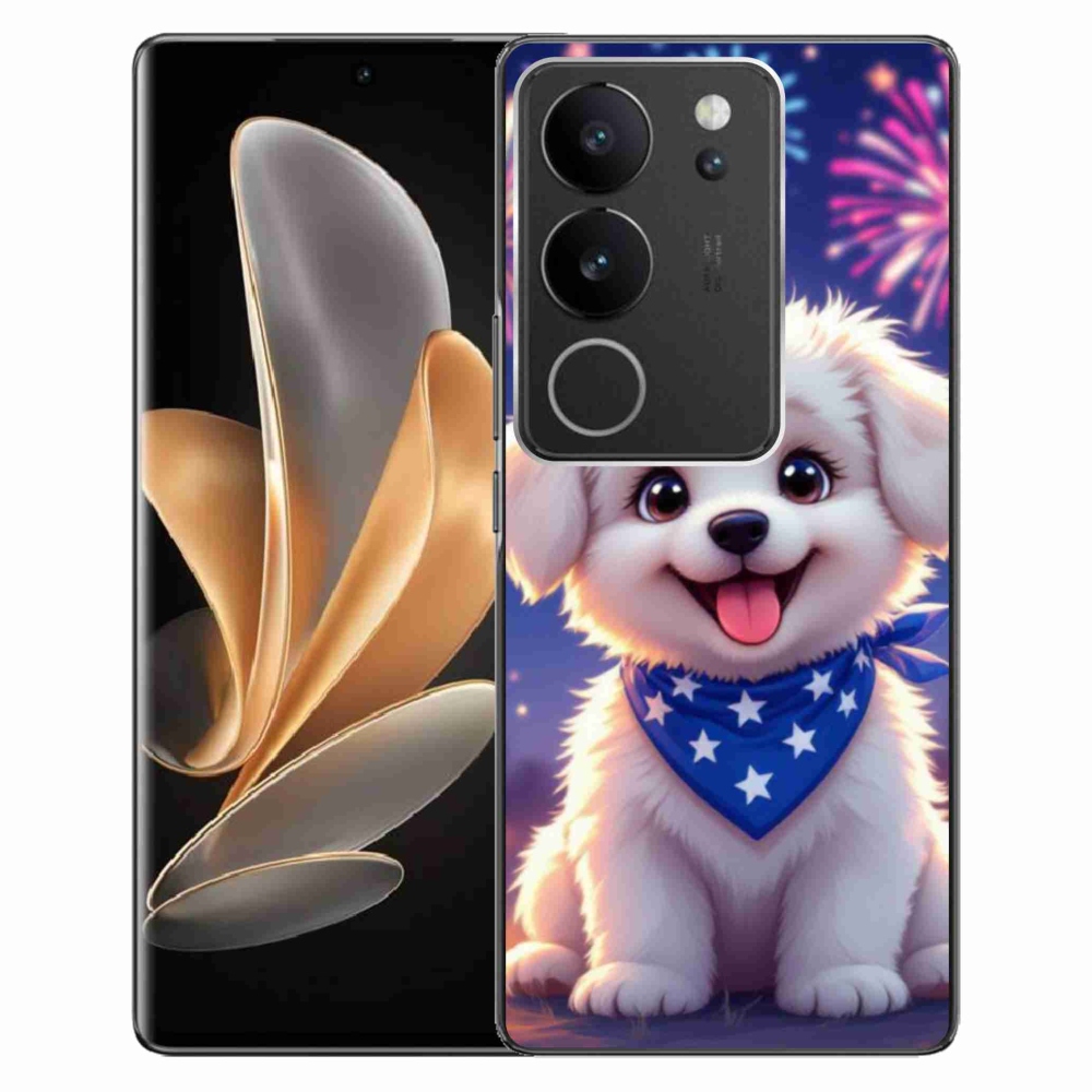 Gelový kryt mmCase na Vivo V29 5G - slavnostní štěně