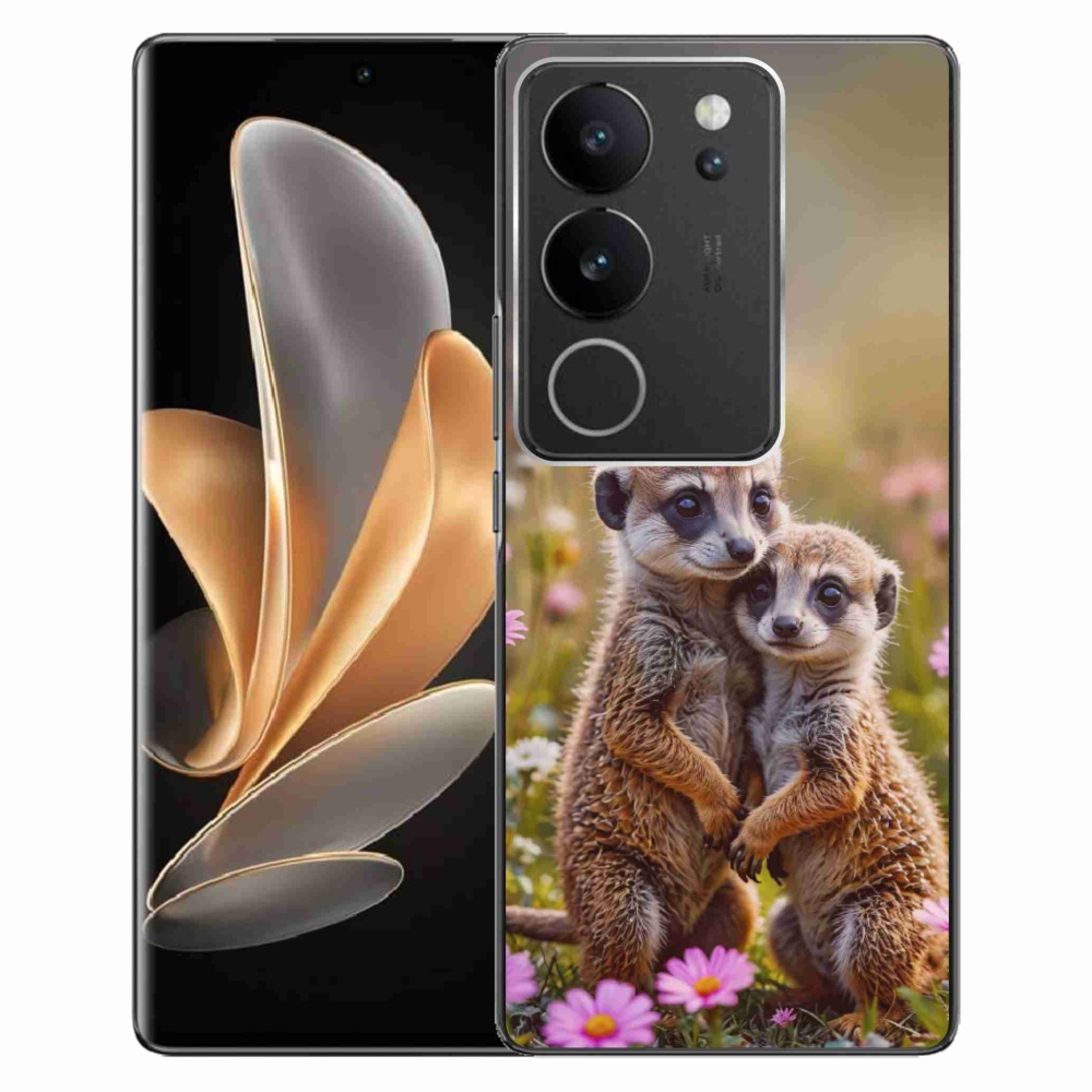 Gelový kryt mmCase na Vivo V29 5G - surikatí duo