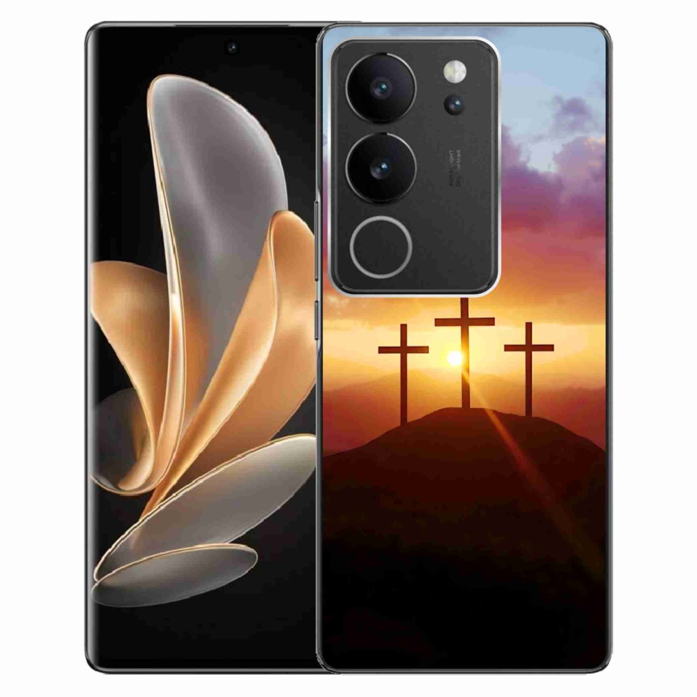 Gelový kryt mmCase na Vivo V29 5G - tři kříže
