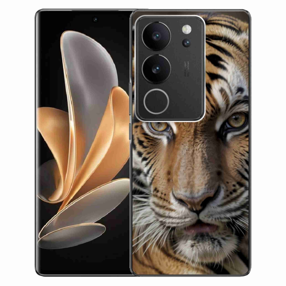 Gelový kryt mmCase na Vivo V29 5G - tygří pohled