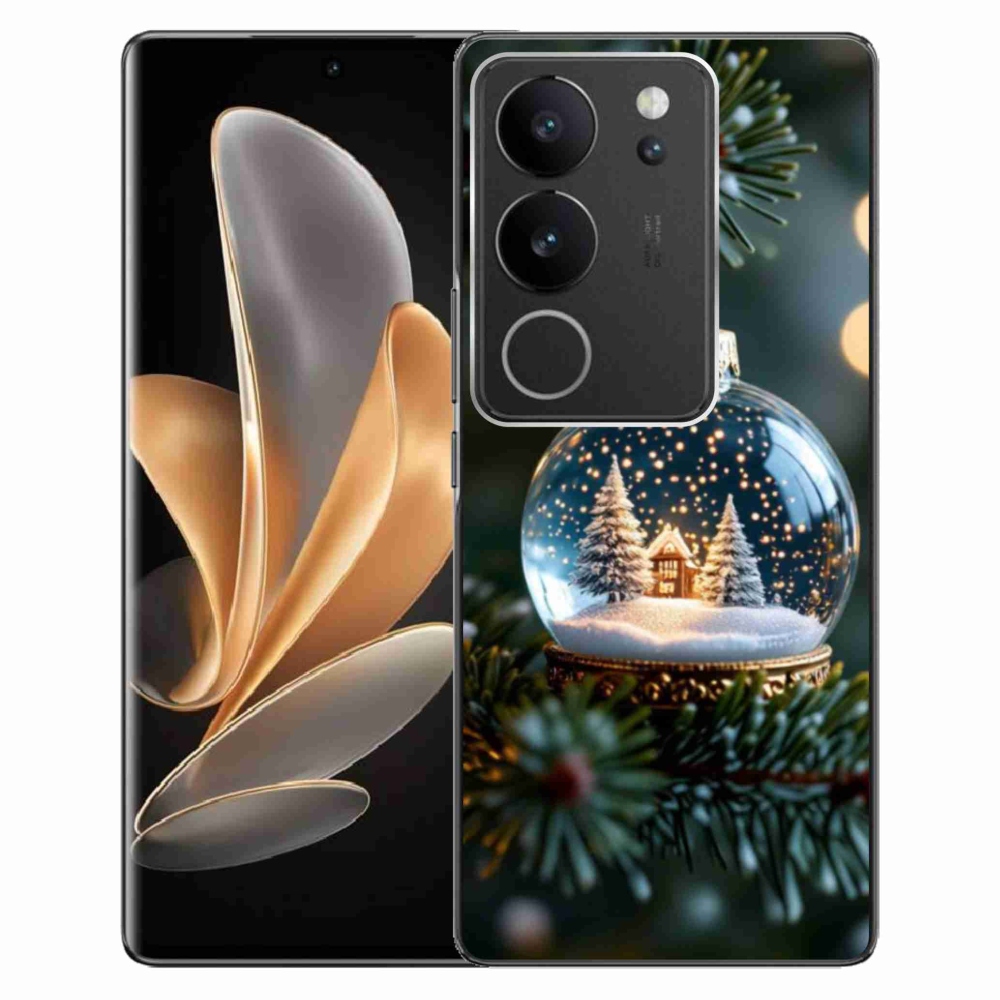 Gelový kryt mmCase na Vivo V29 5G - vánoční koule 2